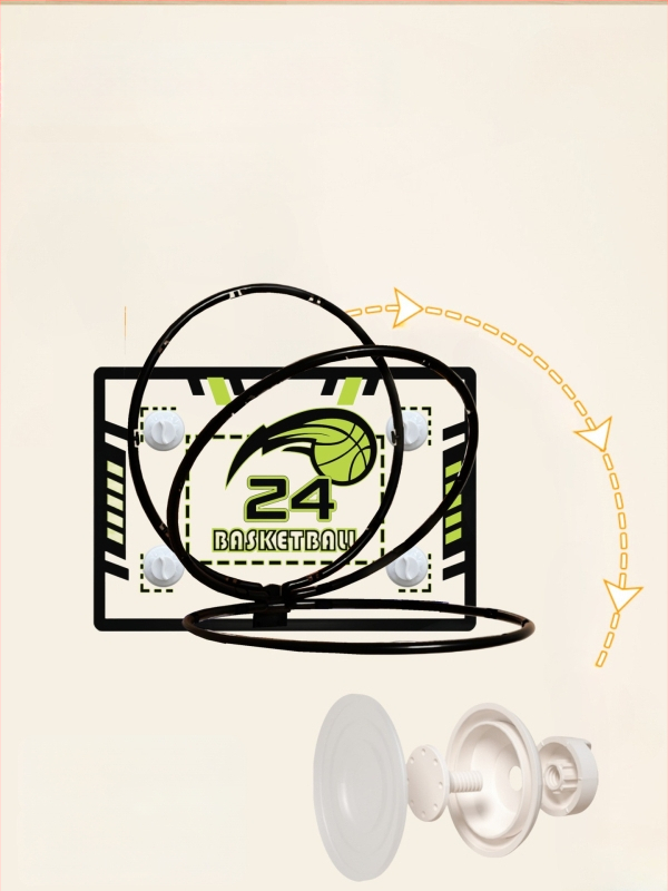 Вътрешен стенен сгъваем баскетболен кош за домашна употреба, PVC, 1 кг