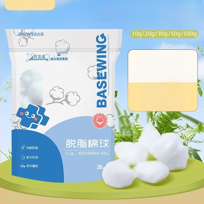 Bilă de vată de bumbac de unică folosință — moale, absorbant, pentru dezinfectarea la domiciliu și curățarea rănilor