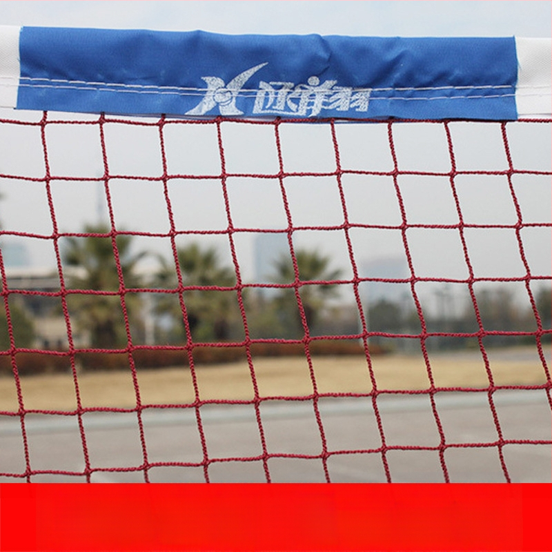 Mreža za badminton s četverostranim obrubom i standardnim okvirom za perje, s omotanim čeličnim užetom za zatezanje — za natjecanja i treninge