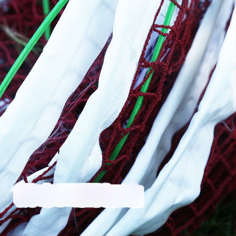 Mreža za badminton s četverostranim obrubom i standardnim okvirom za perje, s omotanim čeličnim užetom za zatezanje — za natjecanja i treninge