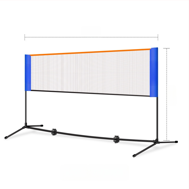 Okvir mreže za badminton – prenosni, sklopivi za vanjske natjecateljske uvjete, aluminijska legura, marka Dicos, mogućnost privatne oznake