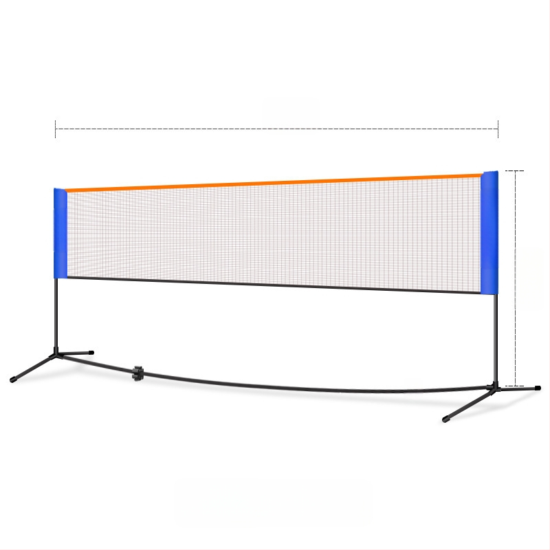 Okvir mreže za badminton – prenosni, sklopivi za vanjske natjecateljske uvjete, aluminijska legura, marka Dicos, mogućnost privatne oznake