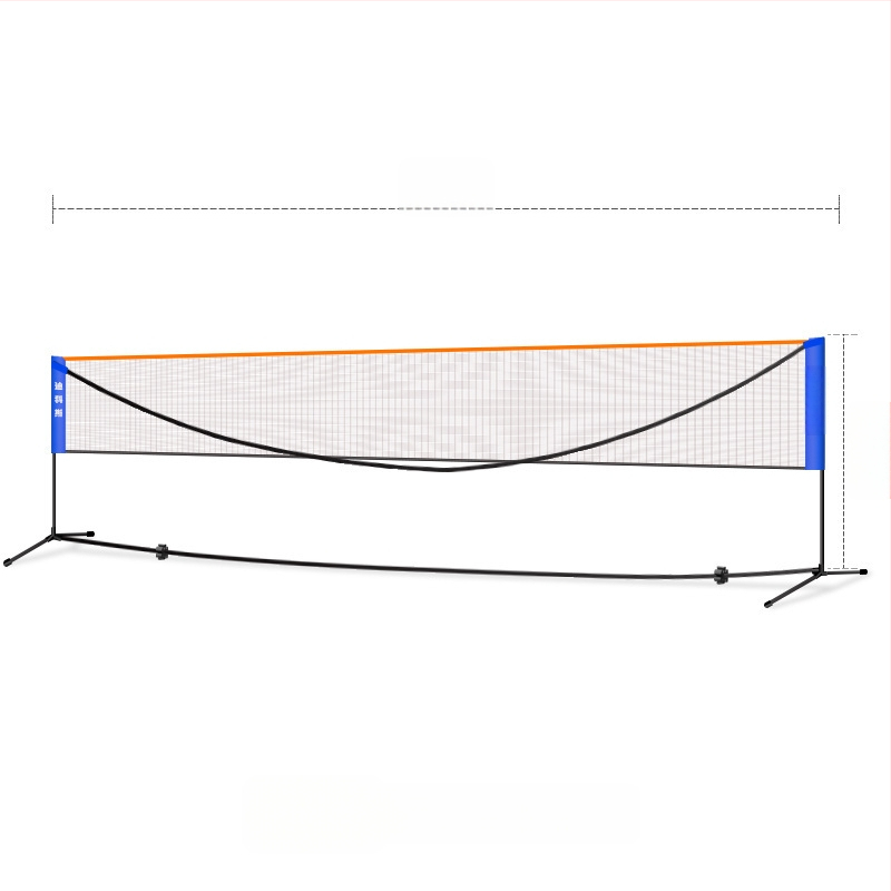 Okvir mreže za badminton – prenosni, sklopivi za vanjske natjecateljske uvjete, aluminijska legura, marka Dicos, mogućnost privatne oznake