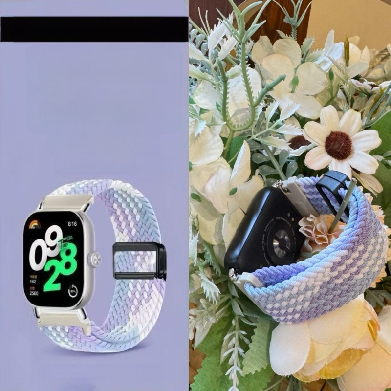 Apple Watch серия S плетен каиш за часовник (Материал на каиша: пластмаса; Размери на интерфейса: персонализирани; Стил: модерен; Вид закопчалка: друг)