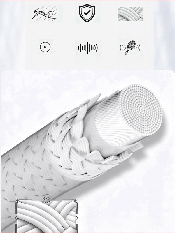 Guangyu šķiedru raketes troses badmintonam un tenisam, spriegums 32 lb