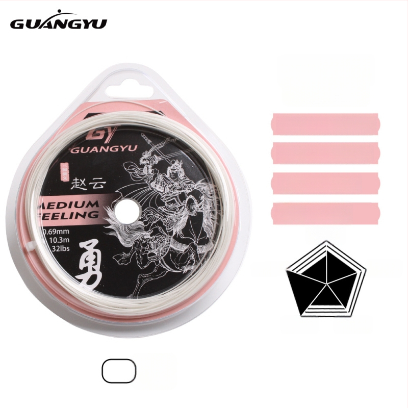 Guangyu šķiedru raketes troses badmintonam un tenisam, spriegums 32 lb