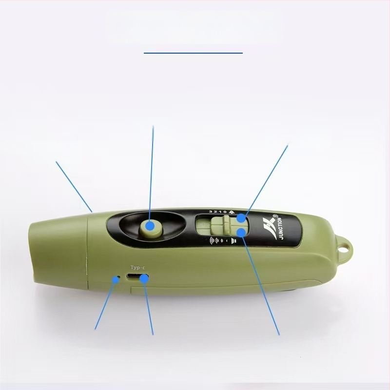 Elektroniskā svilpe USB uzlādei, ar augstu skaņu un gaismām (ABS, 95 g, Leisure, pielāgošana pieejama)