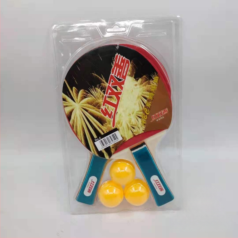 Bokai rachetă tenis de masă — set dublu, lamă din poplar, gumă lipită, lovitură directă, pentru interior