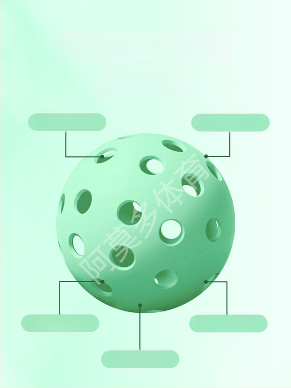 TPES pickleball bumba, 40 caurumi, 25 g, iekšējai un ārējai apmācībai