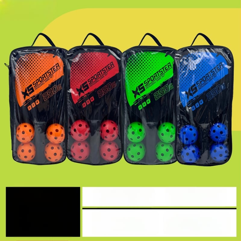 Pickleball raketų rinkinys – Burning Wings, 249 g, aukštos kokybės topo mediena