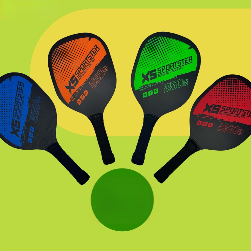 Pickleball raketų rinkinys – Burning Wings, 249 g, aukštos kokybės topo mediena
