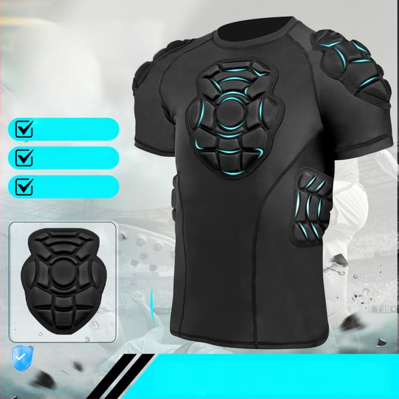 Echipament de protecție sportiv combinat pentru adulți, cu material EVA, protecție la talie și umeri, potrivit pentru baschet, fotbal, rugby și baseball