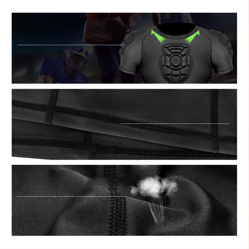 Echipament de protecție sportiv combinat pentru adulți, cu material EVA, protecție la talie și umeri, potrivit pentru baschet, fotbal, rugby și baseball