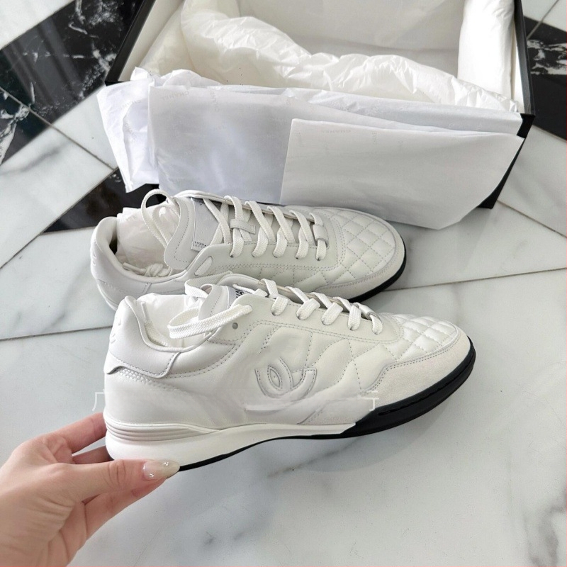 Adidași casual din piele naturală, model quilt în romb, șireturi, talpă groasă, respirabili