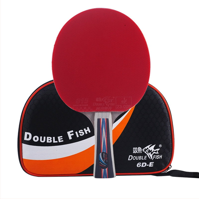Rachetă de tenis de masă pentru începători – stil Shakehand, lamă din poplar, gumă anti-adeziv, personalizabil cu siglă, brand Double Fish