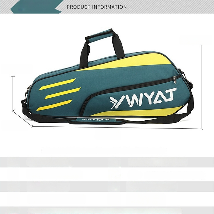 YWYAT badmintona soma, 3 raketēm, universāla, audums: kanvas un poliesteris