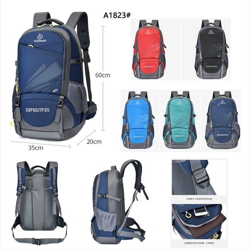 Планинска раница за туризъм — Oxford плат, водоустойчива, унисекс, есенно издание 2025, извити презрамки