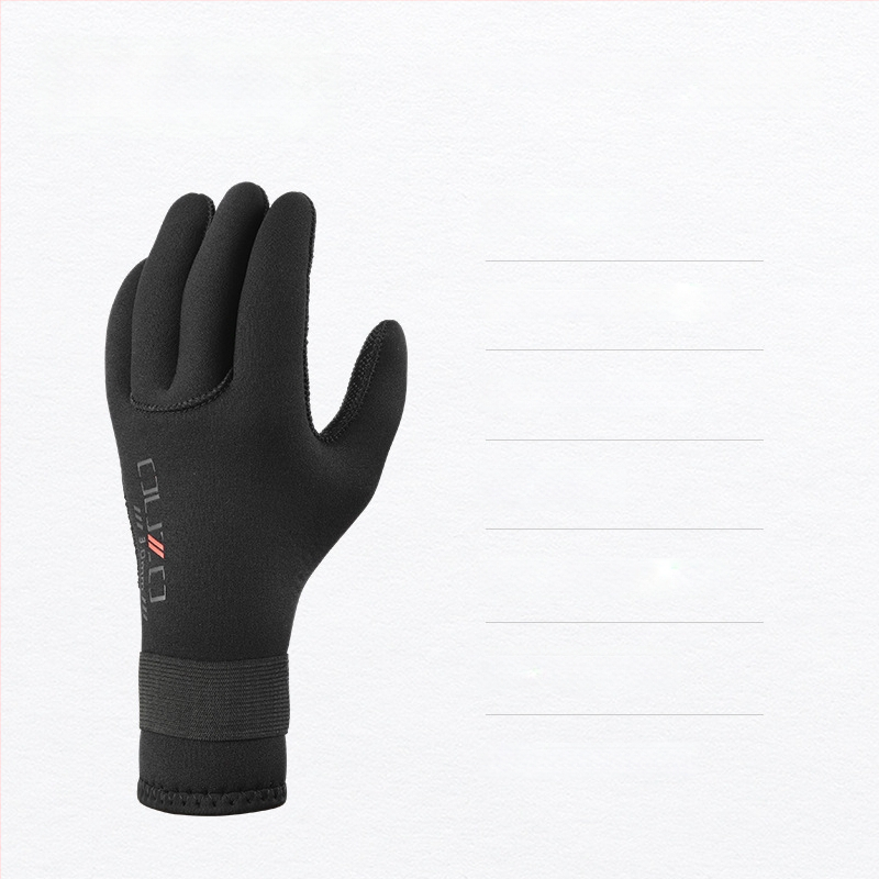 OUZO mănuși de neopren 3mm pentru scufundări – anti zgârieturi, rezistente la uzură și antiderapante, îngroșate și calde pentru înot în iarnă și pescuit