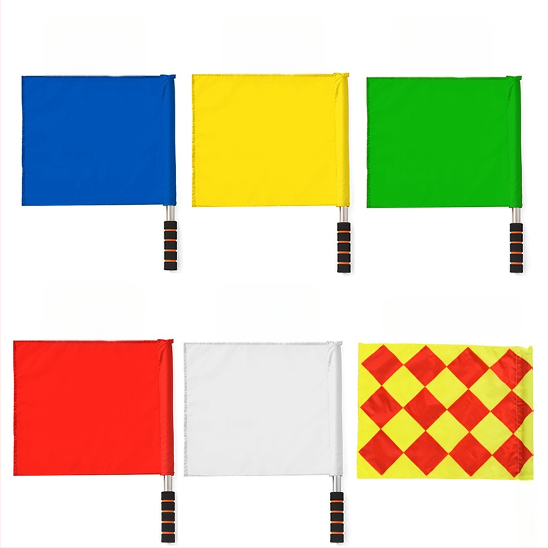 Set de steaguri pentru arbitru, pentru antrenamente de atletism — Steaguri marginale și laterale, material poliester-bumbac | Cod produs: A57121 | Brand: AOLY | Pentru fotbal, baschet și volei