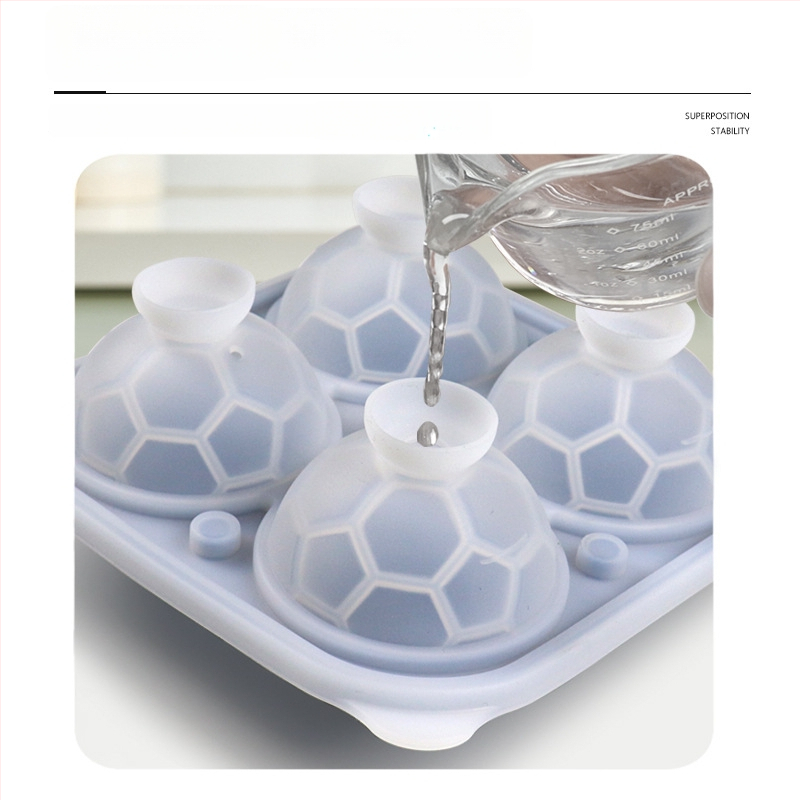 Σφαιρική παγοθήκη σιλικόνης, 100 ml, γρήγορη κατάψυξη, εύκολη αποδέσμευση, με λογότυπο