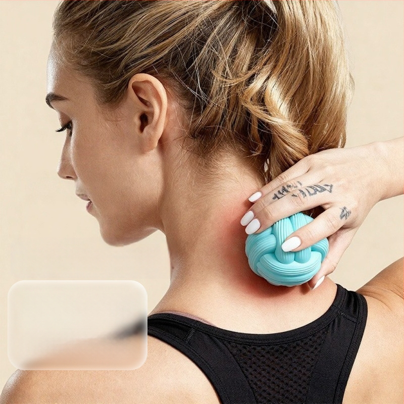 Silikonska masažna joga lopta za cijelo tijelo — fascijalni trening ramena i vrata, opuštanje mišića; Nije nadimljiva; Materijal: silikon; Težina: 160 g