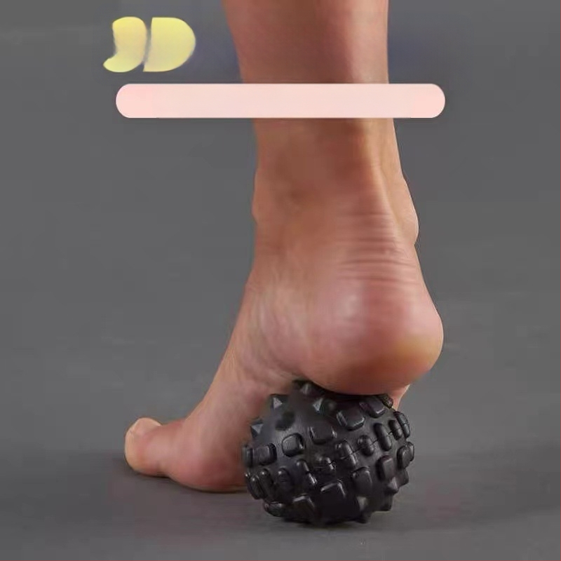 Jun Yi PU pjenasta joga lopta za akupunkturne točke i plantarnu fasciju – masažna lopta s bodičastom teksturom, neinflatabilna, 60 g, mogućnost prilagodbe