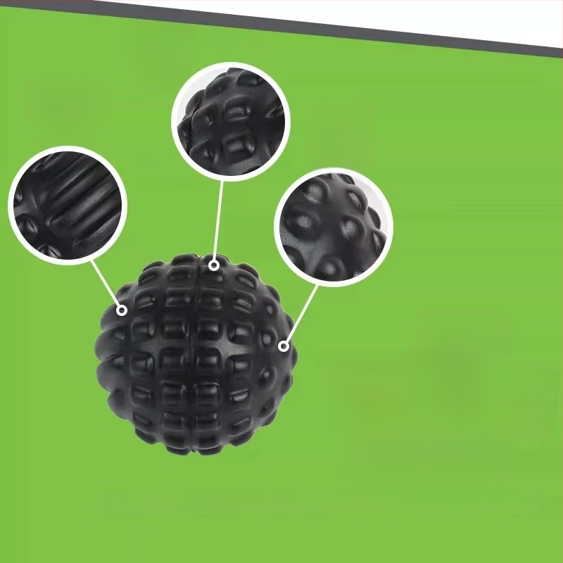 Jun Yi PU pjenasta joga lopta za akupunkturne točke i plantarnu fasciju – masažna lopta s bodičastom teksturom, neinflatabilna, 60 g, mogućnost prilagodbe