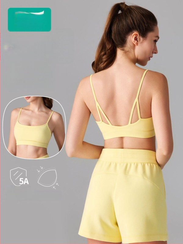 Sportski grudnjak s antibakterijskom tkaninom, pun košarica, tanko oblikovani košarice, fiksni dvostruki naramenici, pogodan za trčanje, jogu i pilates