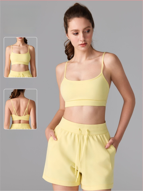 Sportski grudnjak s antibakterijskom tkaninom, pun košarica, tanko oblikovani košarice, fiksni dvostruki naramenici, pogodan za trčanje, jogu i pilates