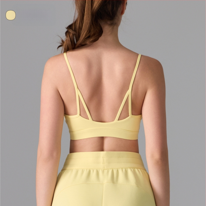 Sportski grudnjak s antibakterijskom tkaninom, pun košarica, tanko oblikovani košarice, fiksni dvostruki naramenici, pogodan za trčanje, jogu i pilates