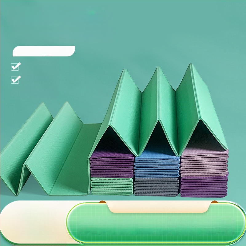 Joga prostirka od TPE, dvostrano sklopiva, prijenosna, protuklizna, 700 g, debljina 4/6/8 mm