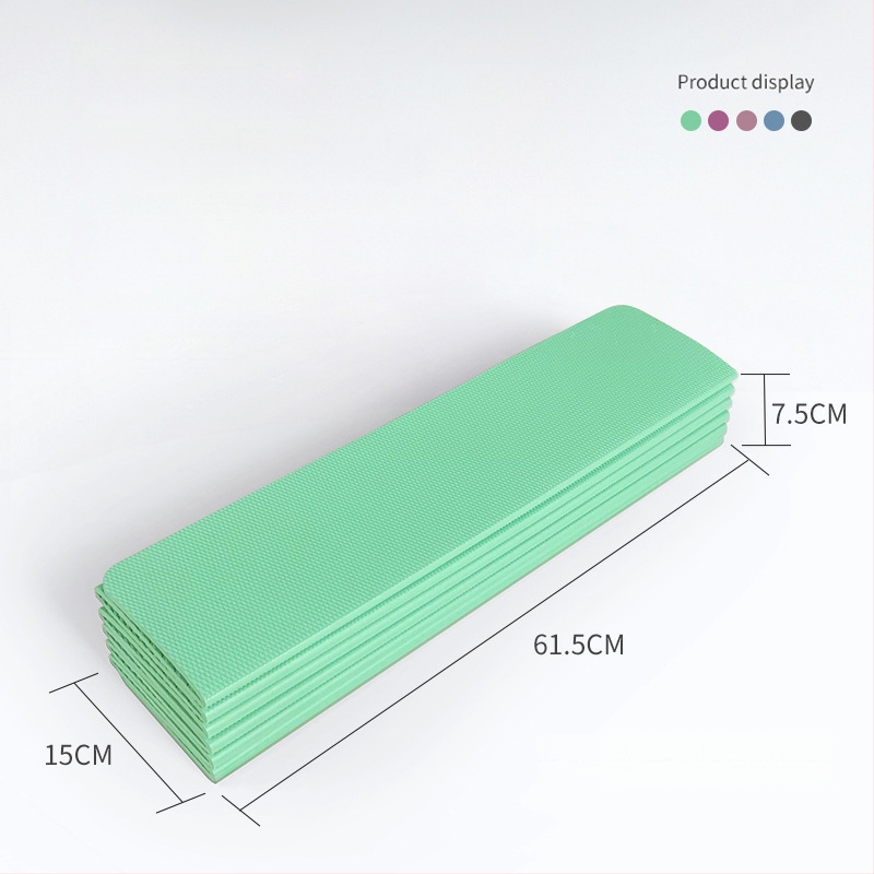 Joga prostirka od TPE, dvostrano sklopiva, prijenosna, protuklizna, 700 g, debljina 4/6/8 mm