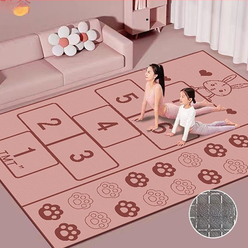 Joga prostirka za dvije osobe s velurom na površini, debljina 8 mm, težina 1,0 kg, karikaturni uzorak