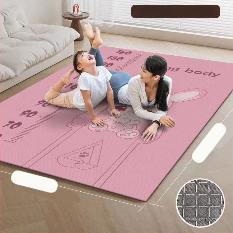 Joga prostirka za dvije osobe s velurom na površini, debljina 8 mm, težina 1,0 kg, karikaturni uzorak