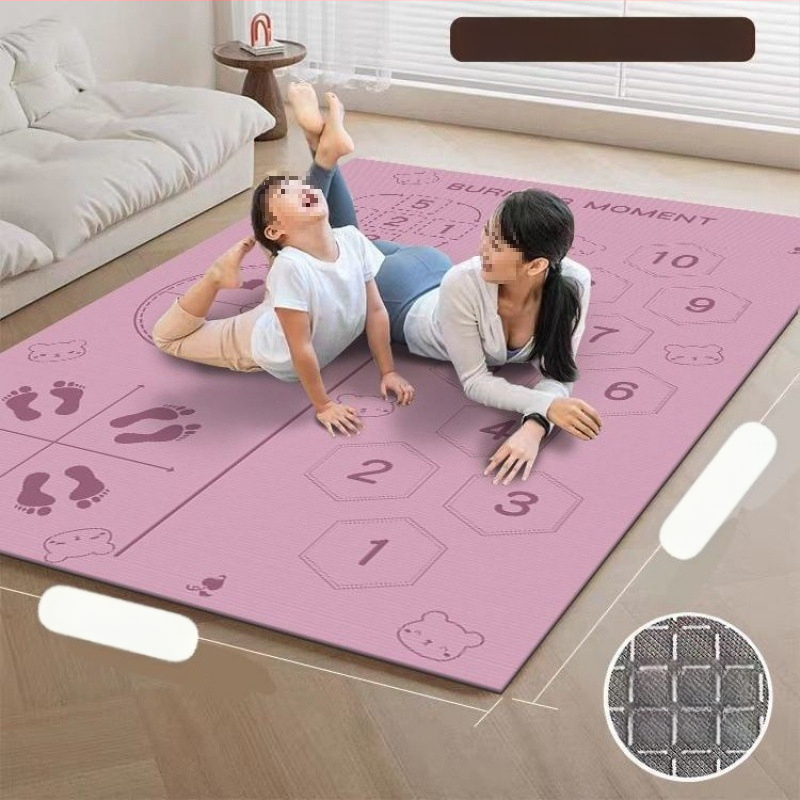 Joga prostirka za dvije osobe s velurom na površini, debljina 8 mm, težina 1,0 kg, karikaturni uzorak