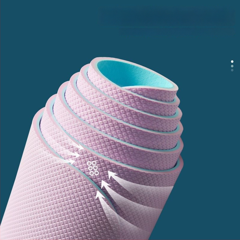 Covoraș de yoga TPE, antiderapant, set din 3 piese pentru uz casnic