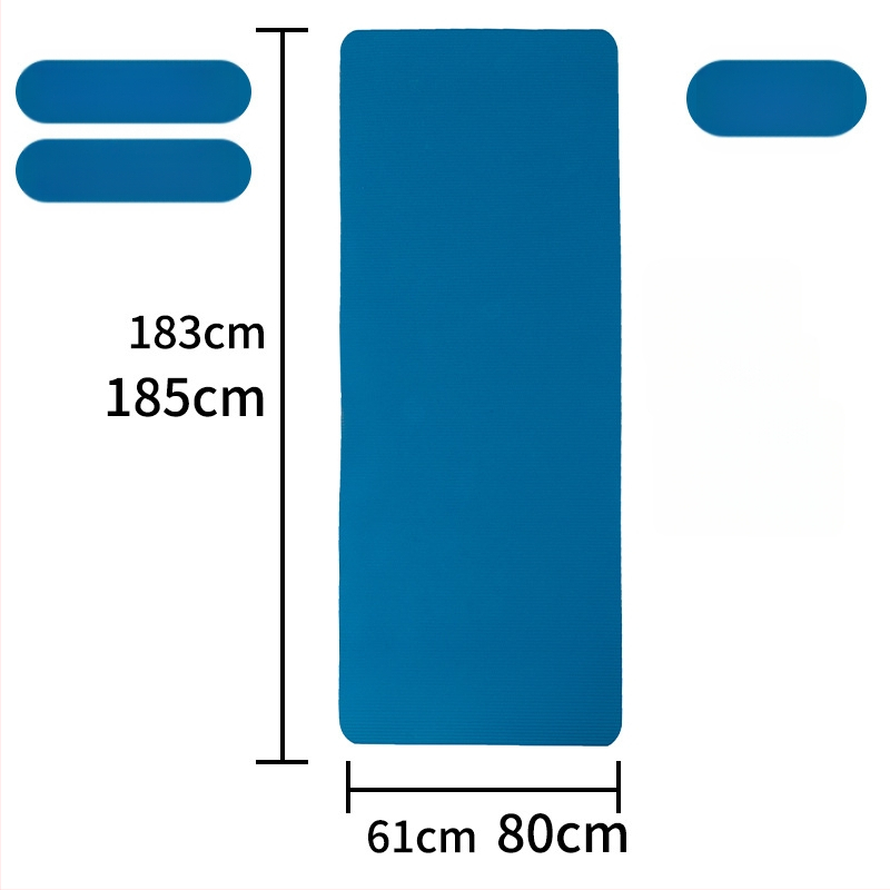 NBR joga podloga za početnike, protiv klizanja, jednofarbna, visoke gustoće, 183 x 61 cm, debljina 10–20 mm