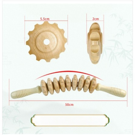 Koka deviņriteņu masāžas ierīce, ķīniešu stila