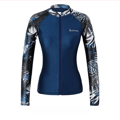 Sieviešu garās piedurknes niršanas peldkostīms — neilons, UV aizsardzība, mitruma atvilkšana, ātra žūšana, vienkrāsains digitālais prints, piemērots visām sezonām