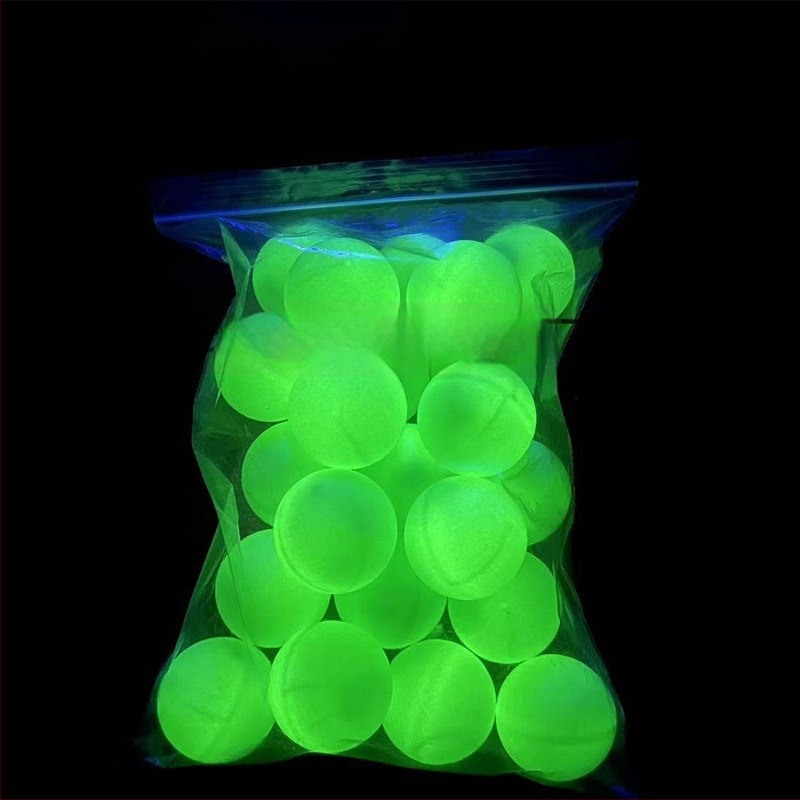 Naktį švytinti stalo teniso kamuolys, fluorescencinis, PP medžiaga, skirta lauko sportui ir pramogoms; prekė Other, nėra įmanoma spausdinti logotipą, be pritaikymo