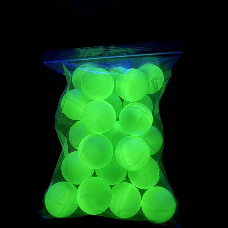 Naktį švytinti stalo teniso kamuolys, fluorescencinis, PP medžiaga, skirta lauko sportui ir pramogoms; prekė Other, nėra įmanoma spausdinti logotipą, be pritaikymo