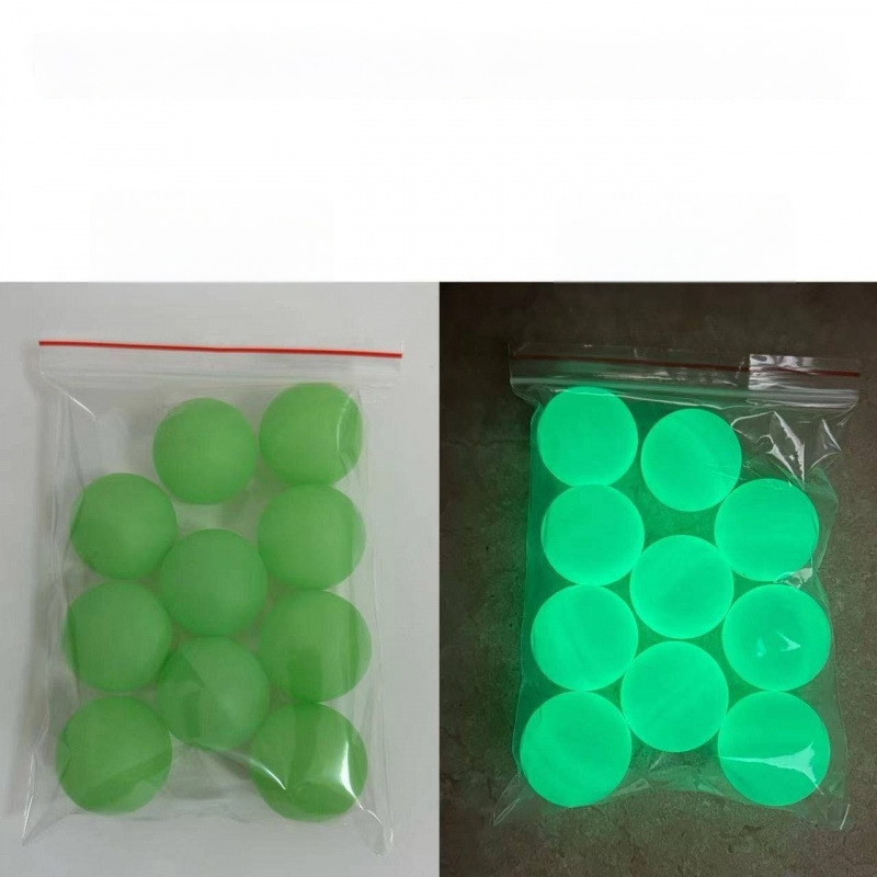 Naktį švytinti stalo teniso kamuolys, fluorescencinis, PP medžiaga, skirta lauko sportui ir pramogoms; prekė Other, nėra įmanoma spausdinti logotipą, be pritaikymo