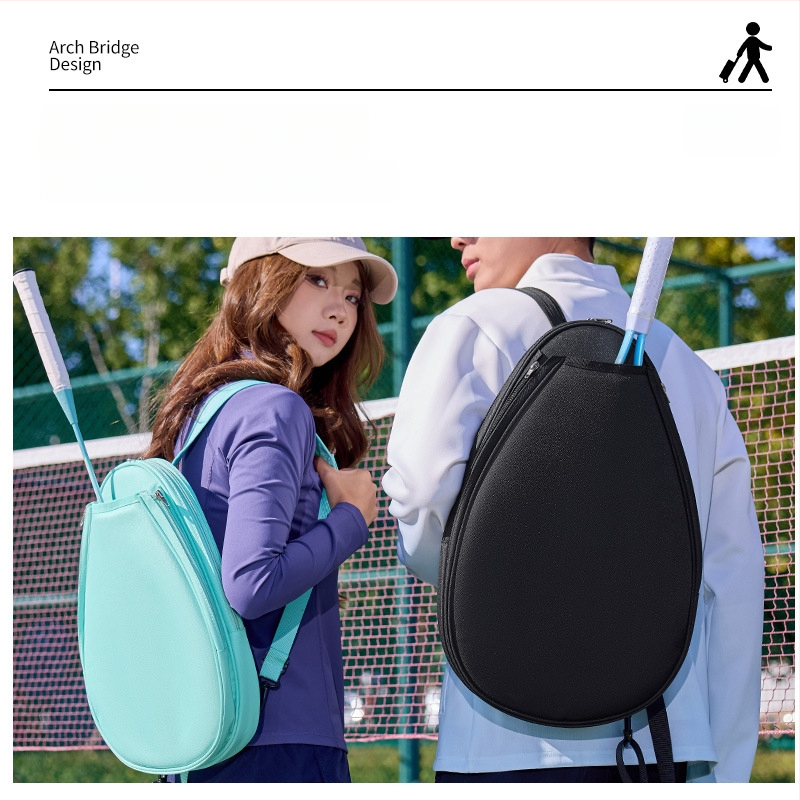 Badmintona/tenisa soma — viegla, daudzfunkcionāla, logotipa druka, Oxford ūdensnecaurlaidīgs audums, kompozītā audums