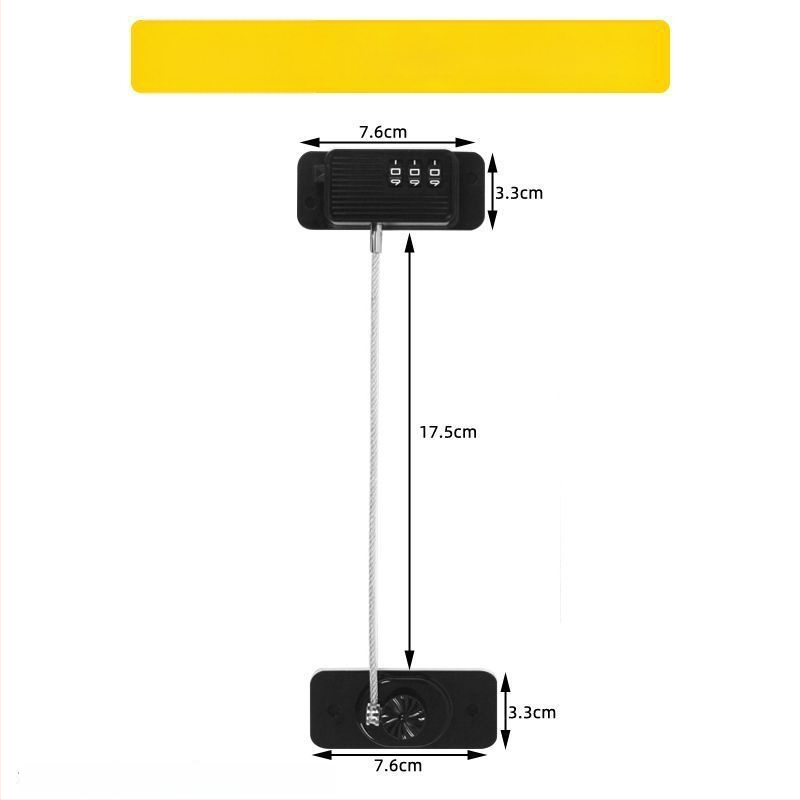 Безпробивно заключване за чекмеджета с парола за безопасност на децата в хладилник и плъзгащи врати — Бранд Unique; Тип: Car electronic lock; Материал: Other; Цилиндър: Other