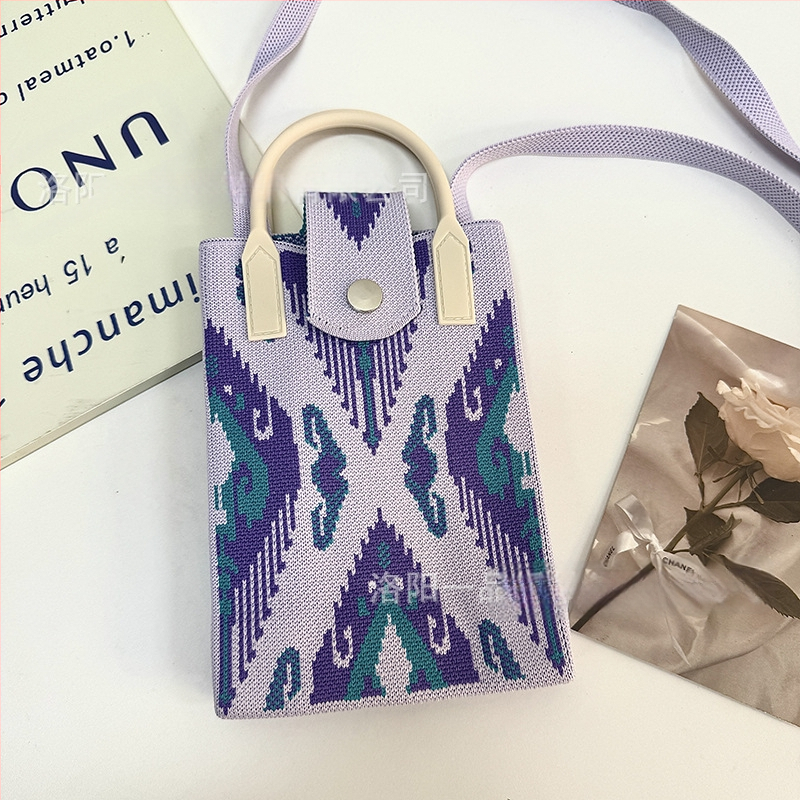 Чанта за телефон с етно стил Синдзян Ediris, полиестер, вертикална квадратна форма, заключващ механизъм, унисекс, за пътуване