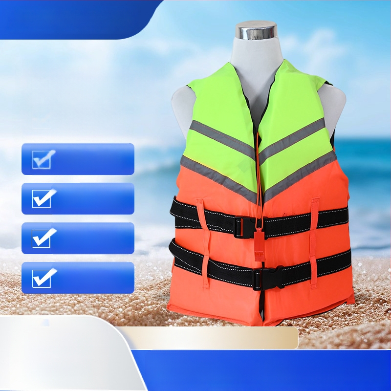 Pieaugušu glābšanas vestu, palielinātu un bieza, paredzēta izmantošanai uz kuģa, glābšanai, ūdenssportam un zvejai (Modelis: Life Jacket; Preces numurs: DD1017475374; Pielāgota apstrāde: Atbalsts; Importēta: Nē)