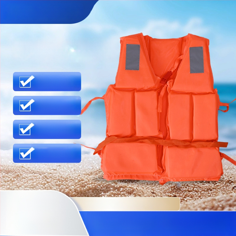 Oxford auduma glābšanas veste, augsta peldspēja, pieaugušajiem, pārnēsājama raftingam un plūdu kontrolei, ar pielāgošanas atbalstu