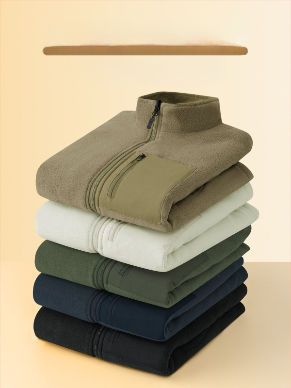 Vējizturīga divpusēja flīses veste ar augstu apkakli, rāvējslēdzējs, bieza flīsa odere, ziemai