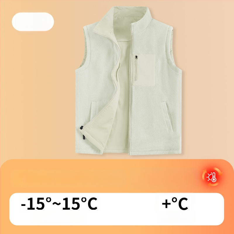 Vējizturīga divpusēja flīses veste ar augstu apkakli, rāvējslēdzējs, bieza flīsa odere, ziemai