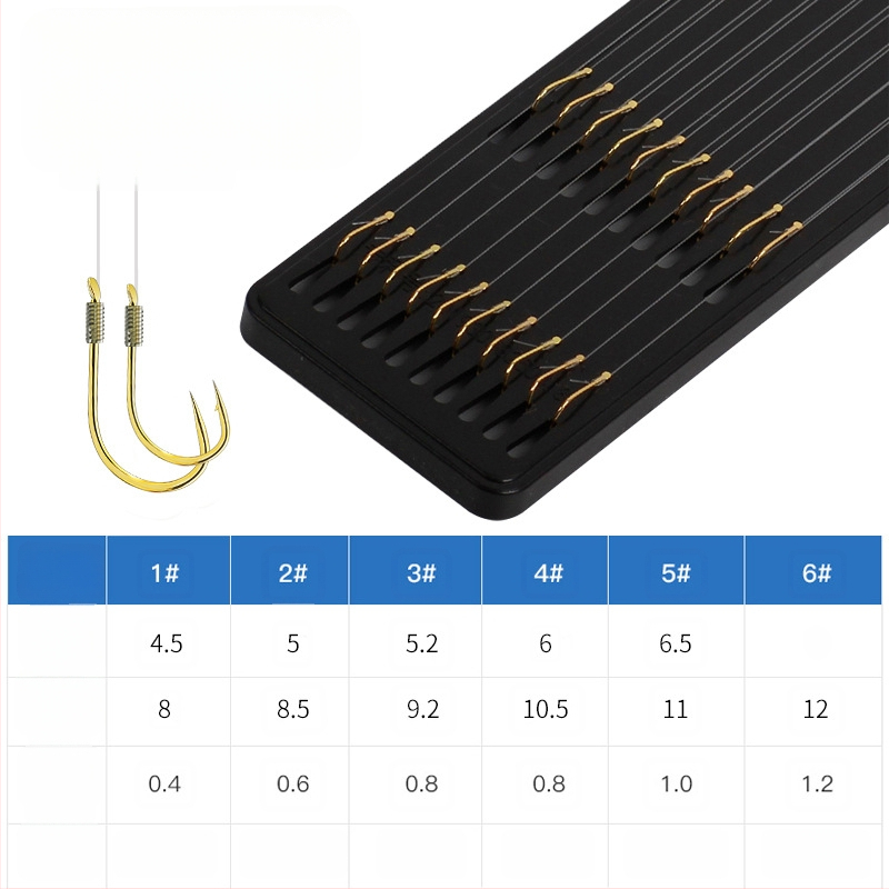 Upes makšķerēšanai – sublīnijas dubultais āķis, 1–10 āķi, āķa kategorija